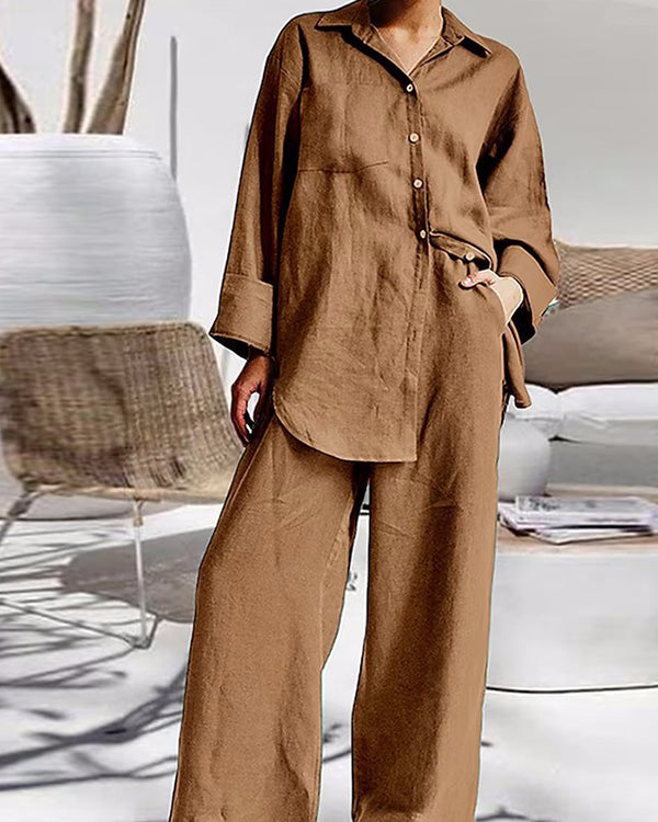 Clidress Plus Size Shirt & Pants Set