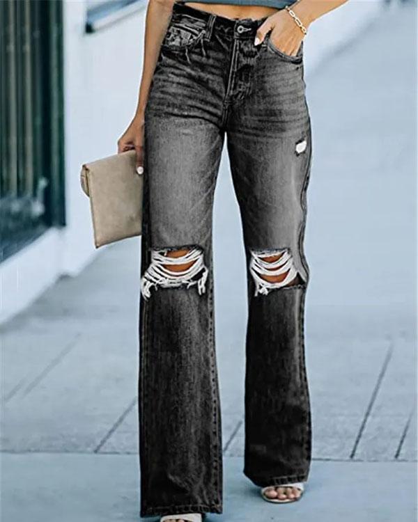 Clidress Water Wash Light Blue Straight LegJeans