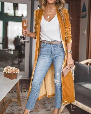 Clidress Classic Lapel Leisure Suit Blazer Coat