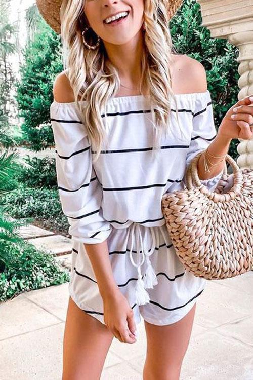 Clidress Striped One-Piece Romper