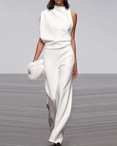 Clidress Knitting Pile Collar Top & Skirt Set