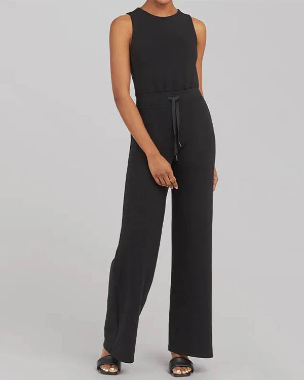 Clidress Sleeveless Simple O Neck Jumpsuit