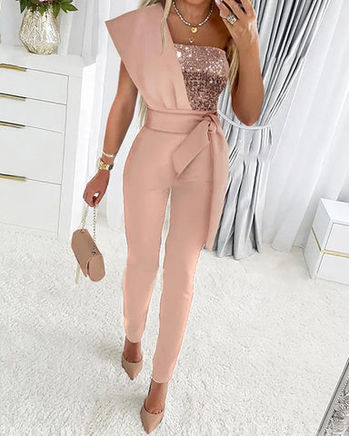 Clidress Button Strap Cotton Linen Romper