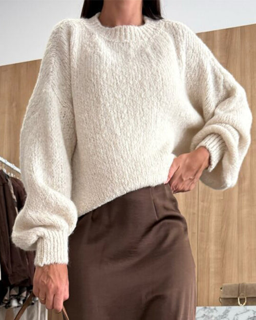 Clidress Loose Fit Pullover Sweater