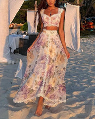 Clidress Set aus unregelmäßigem Strickkleid mit Netzplissee
