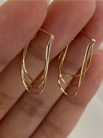 Fashionable Multi-Layer Chains Long Necklace