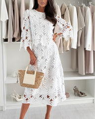 Clidress Set aus unregelmäßigem Strickkleid mit Netzplissee