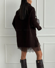 Clidress High Neck Loose Fit Sweater