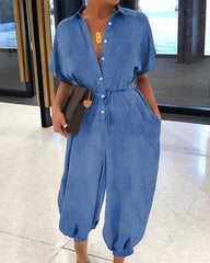 Clidress Retro Radish Plus Size Jumpsuit