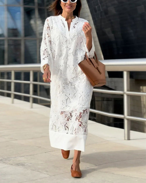 Clidress Luana Lace Cover Up Roomy Maxi Dress