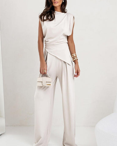 Clidress Lapel Vest Jacket & Shorts Suit Set