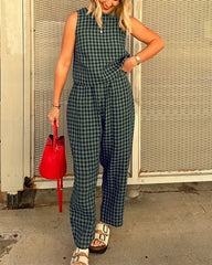 Clidress TK Grid Top & Pants Set