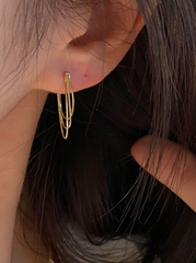 Simple Metal Chain Earrings