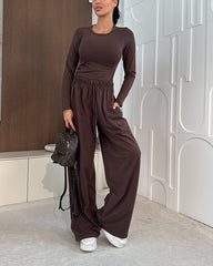 Ensemble 2 pièces Clidress : T-shirt décontracté et pantalon crayon