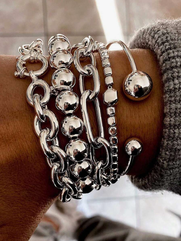 Fashionable Multi-Layer Chains Long Necklace