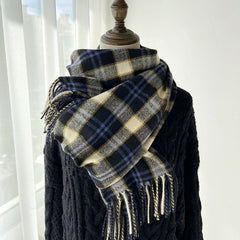 Clidress Plaid Cashmere Scarf