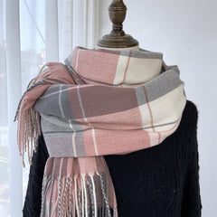 Clidress Plaid Cashmere Scarf