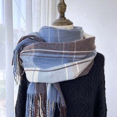 Clidress Plaid Cashmere Scarf