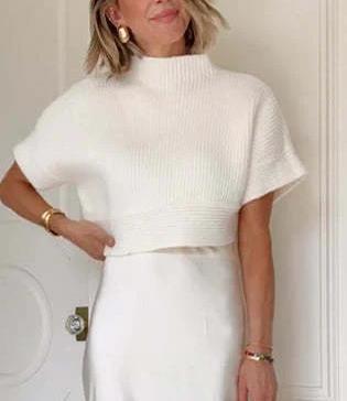 Clidress Knitting Top & Silk  Skirt