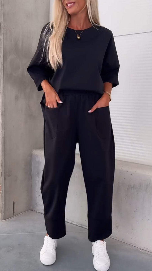 Clidress Casual T-shirt & Pencil Pant 2 Piece Set