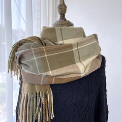Clidress Plaid Cashmere Scarf