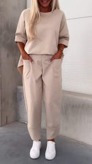 Clidress Casual T-shirt & Pencil Pant 2 Piece Set