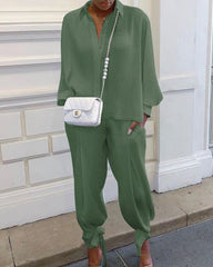 Clidress T Fashion Shirt Pants Two Piece Set