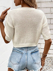 Clidress O Neck Knitting Sweater Top