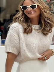 Clidress O Neck Knitting Sweater Top