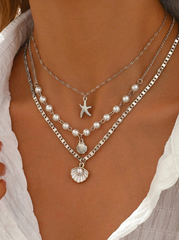 Multi-Layer Pearl Necklace Set
