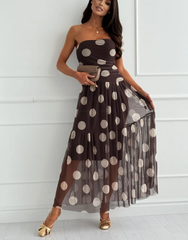 Ensemble robe plissée en maille asymétrique Clidress