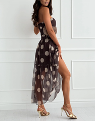 Ensemble robe plissée en maille asymétrique Clidress