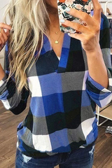 Clidress Scotland Plaid Top Shirt