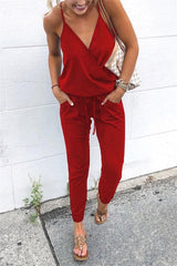Clidress Sling V Neck Jumpsuit