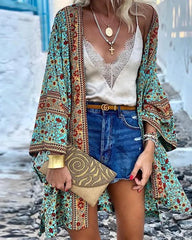 Clidress Bobo Holiday Print Thin Cardigan