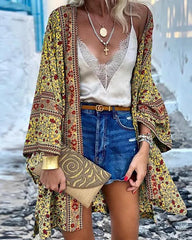 Clidress Bobo Holiday Print Thin Cardigan