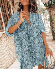 Clidress Lucy Leopard Shirt Dress