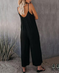 Clidress Pocket Sling Casual Jumpsuit