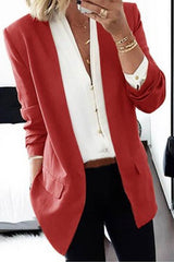 Clidress No Button Leisure Suit Blazer