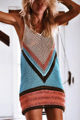 Clidress Hollow Out Cover Up Dress