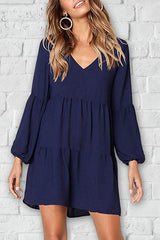 Clidress V-Neck A-Line Cake Dress