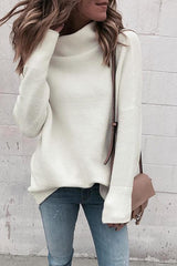 Clidress Pure White Ribbed Knitting Top