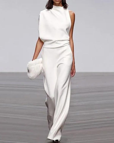 Clidress Casual Cotton & Linen Overalls Jumpsuit