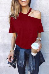 Clidress Chic One Shoulder T-shirt