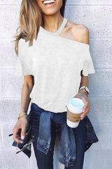 Clidress Chic One Shoulder T-shirt