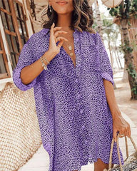 Clidress Lucy Leopard Shirt Dress