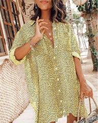 Clidress Lucy Leopard Shirt Dress