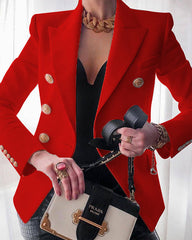 Clidress Double Breasted Leisure Suit Blazer