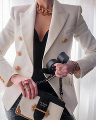 Clidress Double Breasted Leisure Suit Blazer
