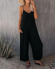 Clidress Pocket Sling Casual Jumpsuit